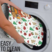 Nicaragua Christmas Bathroom Set with Santa Cooking Gallina Rellena Tree Flag and Festive Icons Design - Wonder Print Shop