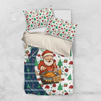 Nicaragua Christmas Bedding Set with Santa Cooking Gallina Rellena Tree Flag and Festive Icons Design - Wonder Print Shop