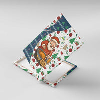 Nicaragua Christmas Canvas Wall Art with Santa Cooking Gallina Rellena Tree Flag and Festive Icons Design - Wonder Print Shop