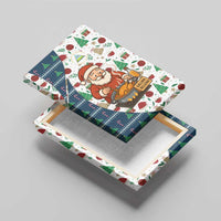 Nicaragua Christmas Canvas Wall Art with Santa Cooking Gallina Rellena Tree Flag and Festive Icons Design - Wonder Print Shop