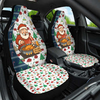 Nicaragua Christmas Car Seat Cover with Santa Cooking Gallina Rellena Tree Flag and Festive Icons Design - Wonder Print Shop