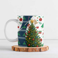 Nicaragua Christmas Ceramic Mug with Santa Cooking Gallina Rellena Tree Flag and Festive Icons Design - Wonder Print Shop