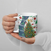 Nicaragua Christmas Ceramic Mug with Santa Cooking Gallina Rellena Tree Flag and Festive Icons Design - Wonder Print Shop