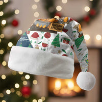 Nicaragua Christmas Santa Hat with Santa Cooking Gallina Rellena Tree Flag and Festive Icons Design - Wonder Print Shop