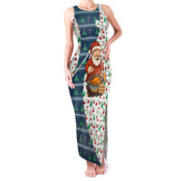 Nicaragua Christmas Family Matching Tank Maxi Dress and Hawaiian Shirt with Santa Cooking Gallina Rellena Tree Flag and Festive Icons Design - Wonder Print Shop