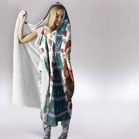 Nicaragua Christmas Hooded Blanket with Santa Cooking Gallina Rellena Tree Flag and Festive Icons Design - Wonder Print Shop