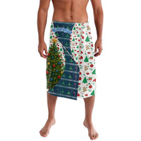 Nicaragua Christmas Lavalava with Santa Cooking Gallina Rellena Tree Flag and Festive Icons Design - Wonder Print Shop