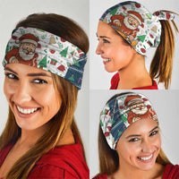 Nicaragua Christmas Neck Gaiter with Santa Cooking Gallina Rellena Tree Flag and Festive Icons Design - Wonder Print Shop