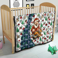 Nicaragua Christmas Quilt with Santa Cooking Gallina Rellena Tree Flag and Festive Icons Design - Wonder Print Shop