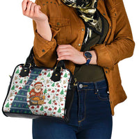 Nicaragua Christmas Shoulder Handbag with Santa Cooking Gallina Rellena Tree Flag and Festive Icons Design - Wonder Print Shop