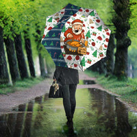 Nicaragua Christmas Umbrella with Santa Cooking Gallina Rellena Tree Flag and Festive Icons Design - Wonder Print Shop