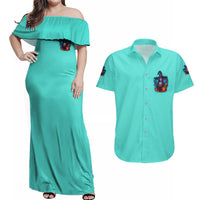 Drink Up Witches Halloween Couples Matching Off Shoulder Maxi Dress and Hawaiian Shirt - Wonder Print Shop