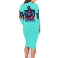 Drink Up Witches Halloween Family Matching Long Sleeve Bodycon Dress and Hawaiian Shirt - Wonder Print Shop