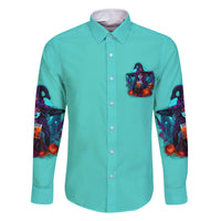 Drink Up Witches Halloween Family Matching Off Shoulder Long Sleeve Dress and Hawaiian Shirt - Wonder Print Shop
