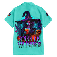 Drink Up Witches Halloween Family Matching Off Shoulder Maxi Dress and Hawaiian Shirt - Wonder Print Shop
