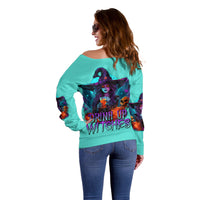 Drink Up Witches Halloween Off Shoulder Sweater - Wonder Print Shop