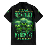 One Day I'm Gonna Just Say Family Matching Short Sleeve Bodycon Dress and Hawaiian Shirt - Wonder Print Shop