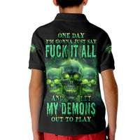 One Day I'm Gonna Just Say Kid Polo Shirt - Wonder Print Shop