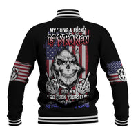 My Give A F Reaper Flag Baseball Jacket - Wonder Print Shop
