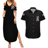 My Give A F Reaper Flag Couples Matching Summer Maxi Dress and Hawaiian Shirt - Wonder Print Shop