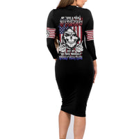 My Give A F Reaper Flag Family Matching Long Sleeve Bodycon Dress and Hawaiian Shirt - Wonder Print Shop