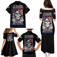 My Give A F Reaper Flag Family Matching Puletasi Dress and Hawaiian Shirt - Wonder Print Shop