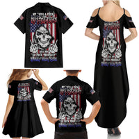 My Give A F Reaper Flag Family Matching Summer Maxi Dress and Hawaiian Shirt - Wonder Print Shop