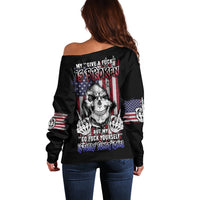 My Give A F Reaper Flag Off Shoulder Sweater - Wonder Print Shop
