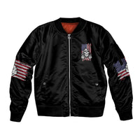 My Give A F Reaper Flag Sleeve Zip Bomber Jacket - Wonder Print Shop