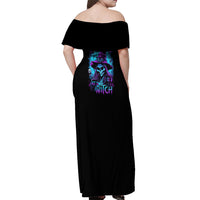 In A World Full Of Princesses Be A Witch Halloween Off Shoulder Maxi Dress - Wonder Print Shop