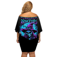 In A World Full Of Princesses Be A Witch Halloween Off Shoulder Short Dress - Wonder Print Shop