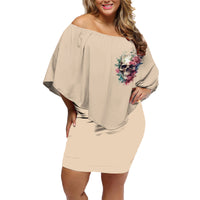 Fresh Out Of F Watercolor Skull Family Matching Off Shoulder Short Dress and Hawaiian Shirt - Wonder Print Shop