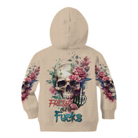 Fresh Out Of F Watercolor Skull Kid Hoodie - Wonder Print Shop