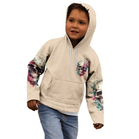 Fresh Out Of F Watercolor Skull Kid Hoodie - Wonder Print Shop