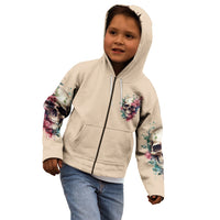 Fresh Out Of F Watercolor Skull Kid Hoodie - Wonder Print Shop