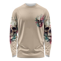 Fresh Out Of F Watercolor Skull Long Sleeve Shirt - Wonder Print Shop