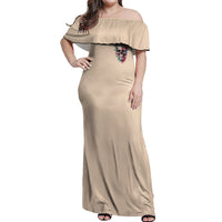 Fresh Out Of F Watercolor Skull Off Shoulder Maxi Dress - Wonder Print Shop