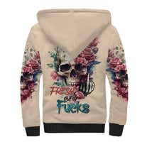 Fresh Out Of F Watercolor Skull Sherpa Hoodie - Wonder Print Shop