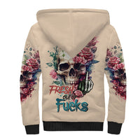 Fresh Out Of F Watercolor Skull Sherpa Hoodie - Wonder Print Shop