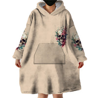 Fresh Out Of F Watercolor Skull Wearable Blanket Hoodie - Wonder Print Shop