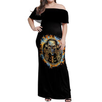 Now I Lay Me Down To Sleep Off Shoulder Maxi Dress - Wonder Print Shop