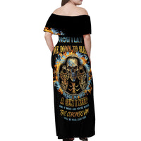 Now I Lay Me Down To Sleep Off Shoulder Maxi Dress - Wonder Print Shop