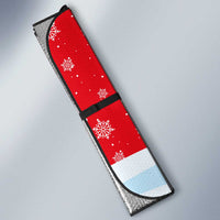 Turkey Christmas Auto Sun Shade with Santa on Horse Red Snowflake Pattern and Crescent Star - Wonder Print Shop