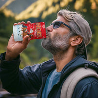 Turkey Christmas 4 in 1 Can Cooler Tumbler with Santa on Horse Red Snowflake Pattern and Crescent Star - Wonder Print Shop