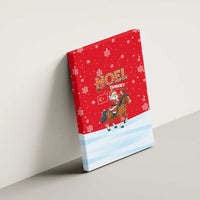 Turkey Christmas Canvas Wall Art with Santa on Horse Red Snowflake Pattern and Crescent Star - Wonder Print Shop