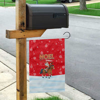 Turkey Christmas Garden Flag with Santa on Horse Red Snowflake Pattern and Crescent Star - Wonder Print Shop