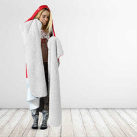 Turkey Christmas Hooded Blanket with Santa on Horse Red Snowflake Pattern and Crescent Star - Wonder Print Shop