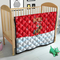 Turkey Christmas Quilt with Santa on Horse Red Snowflake Pattern and Crescent Star - Wonder Print Shop