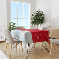 Turkey Christmas Tablecloth with Santa on Horse Red Snowflake Pattern and Crescent Star - Wonder Print Shop