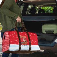 Turkey Christmas Travel Bag with Santa on Horse Red Snowflake Pattern and Crescent Star - Wonder Print Shop